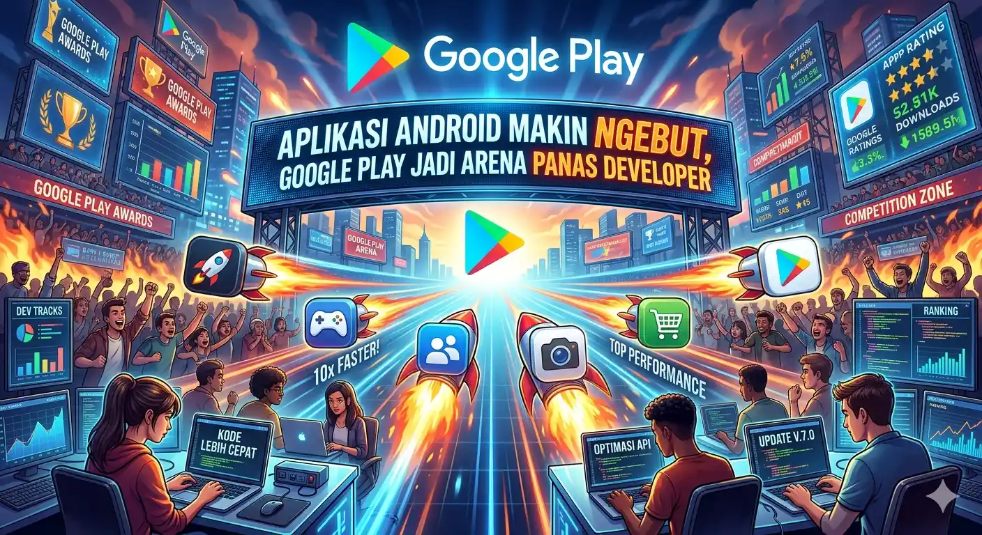 Aplikasi Android Makin Ngebut, Google Play Jadi Arena Panas Developer